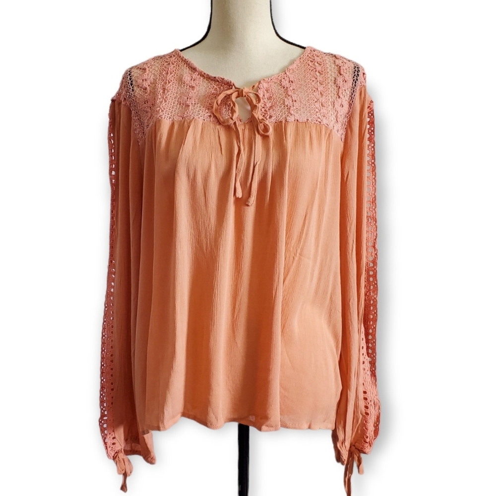 Coral LOVE RICHE Lace Slit Arms linen type Women's